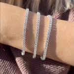 Stacked diamond bangle bracelets - luxury gold bangles