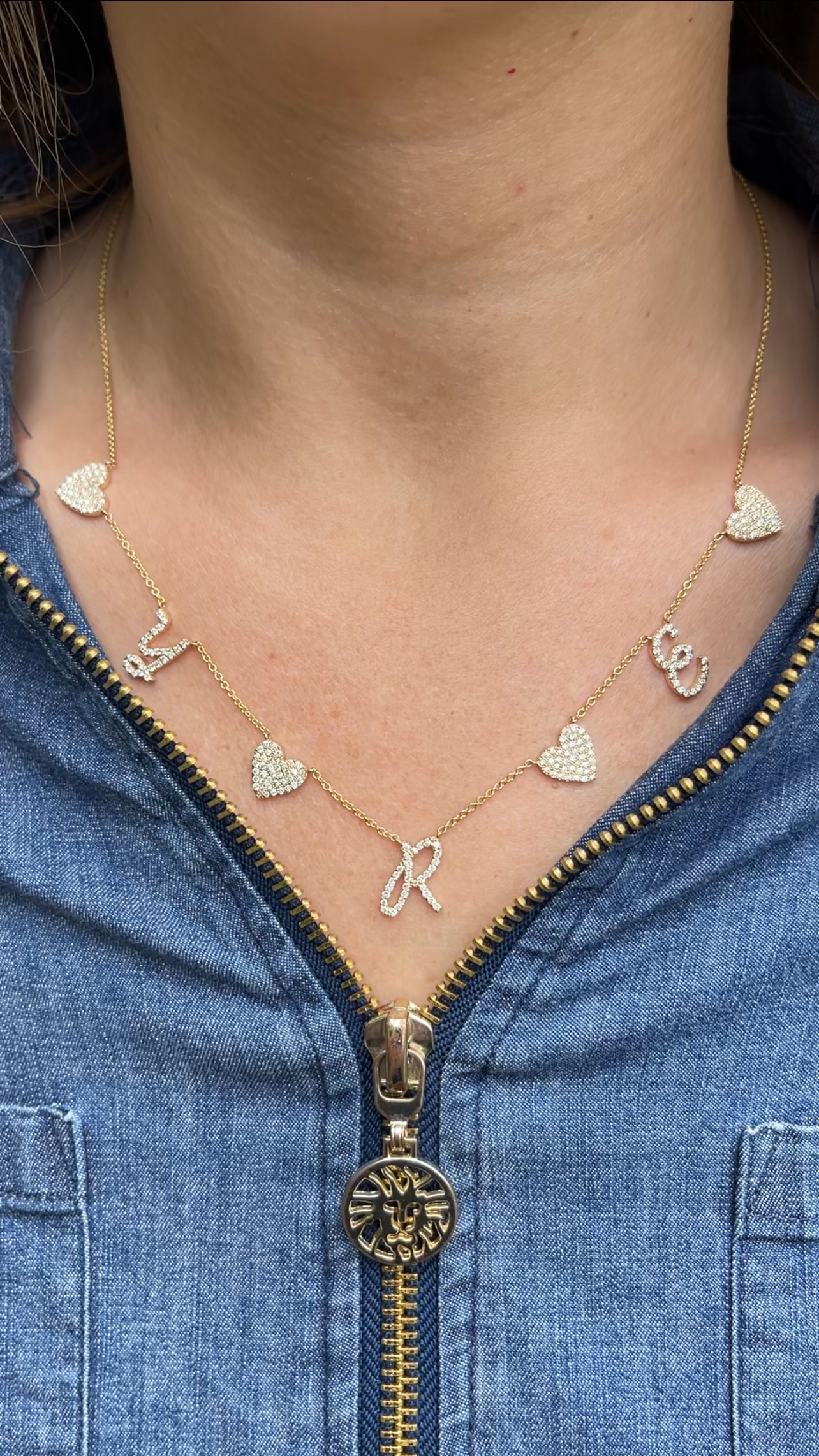 Heart and initial charm necklace - personalized custom jewelry