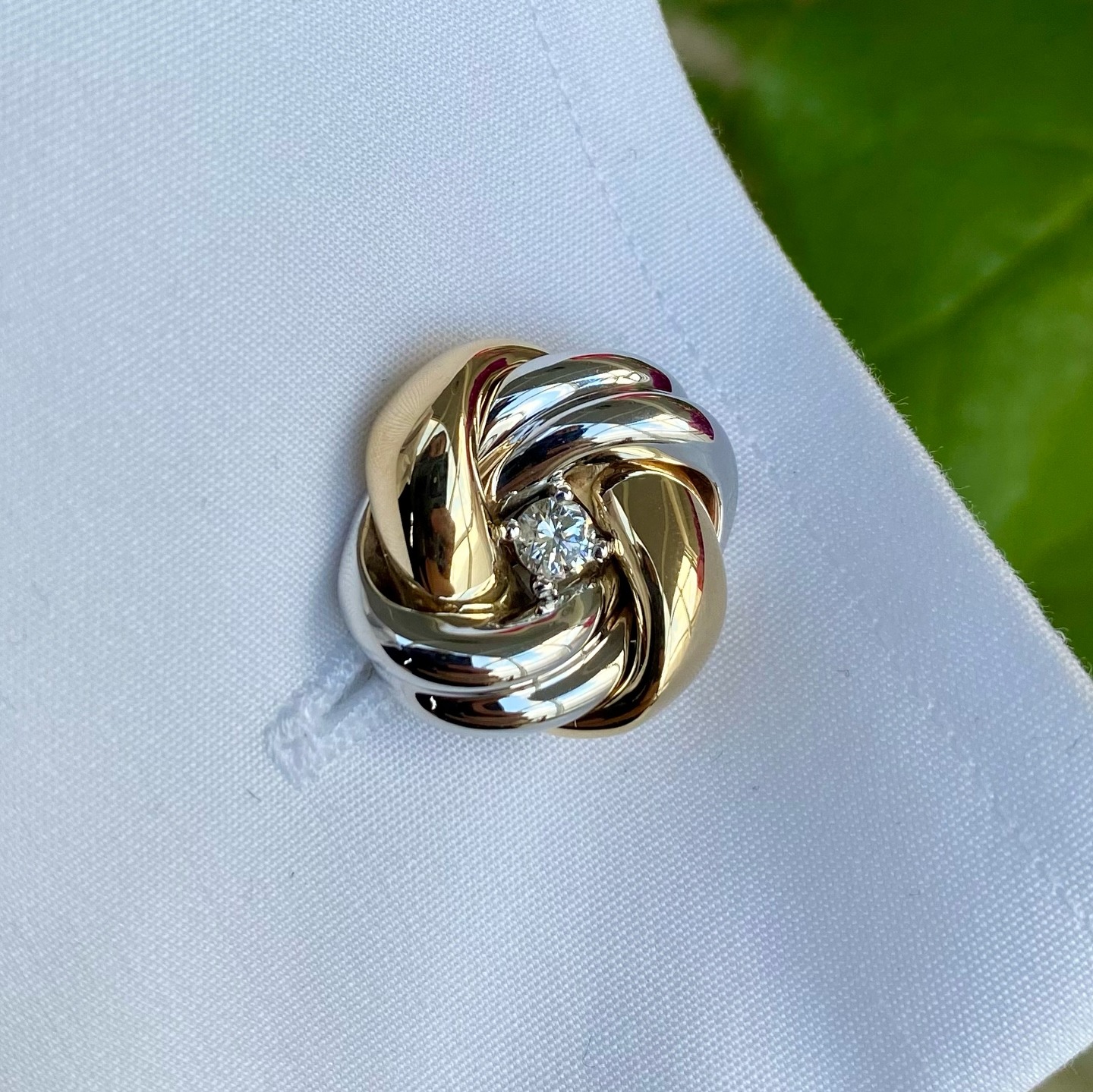 Mixed metal knot ring - custom redesigned jewelry piece