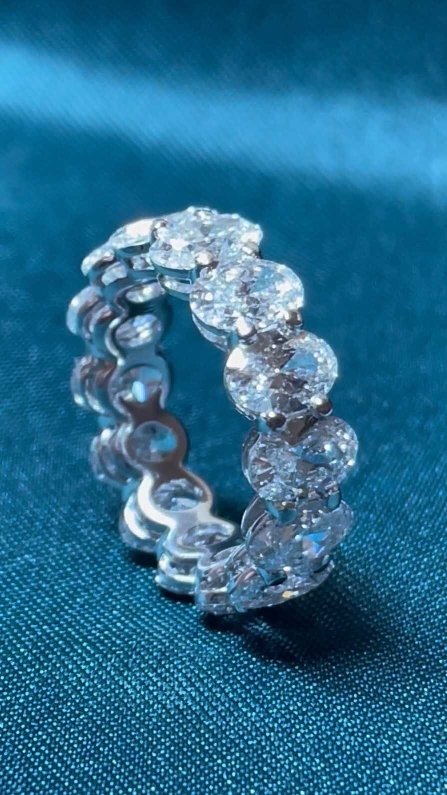 Round diamond eternity band - full circle diamond wedding ring